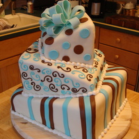 Topsy-Turvy Cake This is my first attempt at a topsy-turvy cake. It is a square cake 12, 9, 5 in. Thanks for looking :)