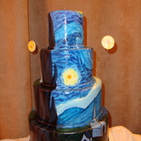 Starry Night Inspired This was my first time ever painting on a cake. It was a challenge but I was pleased with the result. I had alot of fun making this cake!!...