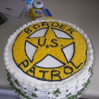 U.s Border Patrol My third cake. I was working on getting my buttercream smooth and my basketweave.