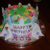 Barb's Garden Party I made this cake for my mother in law's birthday tomorrow. Hope she likes it.