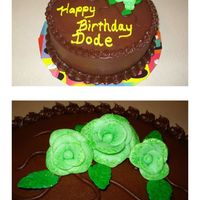 Double Chocolate Cake Double Chocolate Layer Cake with Bittersweet Chocolate Frosting. Roses are fondant.