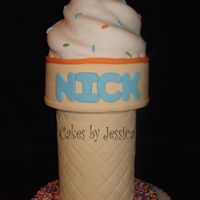 Ice Cream Cone this is my first posting of a cake I did. I had searched for a similar cake to get ideas and came up empty, so maybe in the future this pic...