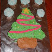 Christmas Tree Cupcake Cake My first decorated cake! Inspired by many of the Christmas Tree CCC's done by people on this forum.
