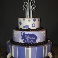 Baby Shower Customer liked this cake design by Pink Cake Box, but color theme was changed. Hope you like it.