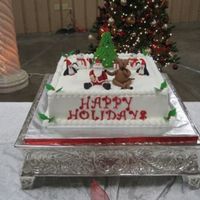 Holiday Cake I was able to create this by viewing other CCer cake pictures and Aine2 video for the Xmas tree....... Thanks to all.