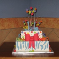 Sweet 16 Buttercream iced cake -- customer provided a similar picture and requested this design. Thanks for looking.