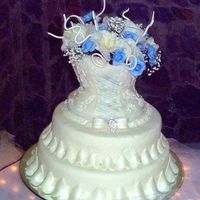 Wedding Dress this cake was desing for a dear friend inspired by her wedding dress