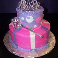 My 1St Stacked Fondant Attempt! This was my 1st cake i tried to uses fondant accents! I am still learning this teqnique and have a LONG way to go!