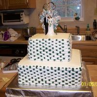 Square Basketweave Square Basketweave weddign cake I made for a freinds wedding this weekend.