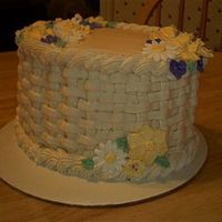 Basket With Spring Flowers 