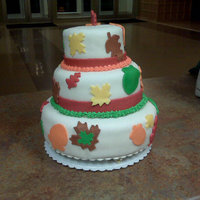Autumn Fondant Cake This was my first time using fondant, definitely not as easy as it looks! Pretty happy about the way the cake ended up turning out though!...