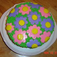 Field Of Flowers This was an attmept in using rolled buttercream.