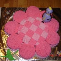 Princess Lady Bug Cake made with a friend I helped frost and I did the Princess lady bug.