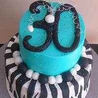 Wild 30Th Birthday BC with fondant accent