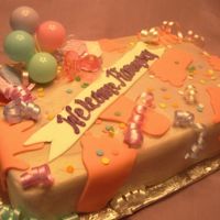 Baby Footprints Buttercream w/Fondant