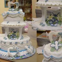 Wilton Course Iii Wedding Cake This was my graduation cake from the Wilton Course III. I made an Italian Cream cake with a cream cheese filling. I would have preferred...