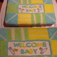 Baby Boy Cake This was a marble cake with buttercream icing.