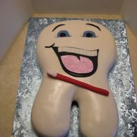 Tooth Thanks to Alicia0620 for this idea. Chocolate cake with chocolate bavarian cream filling. Cake is covered in fondant. Toothbrush is also...
