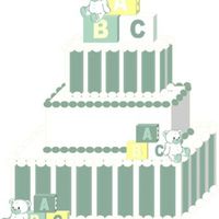 Bears And Blocks Computer Drawing This is a computer drawing (I can't sketch worth a bean) of a baby shower cake I'm doing. Thank you for looking!