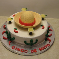 Cinco De Mayo From the Wilton yearbook. Thanks to mjs4492 for some advice. White cake with Bavarian cream filling.