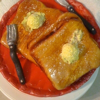 French Toast French Toast cake with fondant knife, fork and place