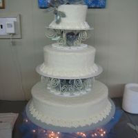 Icy Winter 4 tier Icy look winter wedding