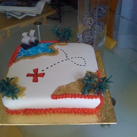 Pirate Map Cake 