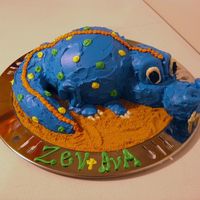 Dragon Cake This was for a knights and princesses party. My favorite cake so far. Chocolate cake with buttercream and graham crumbs for the sand