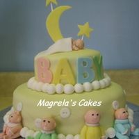 Baby Joy Chocolate cake with dulce de leche filling at the bottom and chocolate cake with cherries and whipped cream at the top. Decorated with...