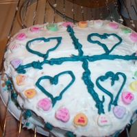 Heart Cake This cake was made by my two daughters ages 6 and 11.