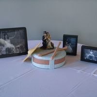 Groom's Cake For My Brother-In-Law The Drummer I was inspired by many of the drum cakes on here especially the ones by torysgirl87 and cathyscakes! He loved it. Gumpaste cymbal and...