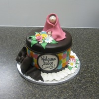 Baby Lucy Baby shower cake for a good friend. Vanilla cake with huckleberry cream filling and vanilla BC. All decorations are fondant. Thanks for...