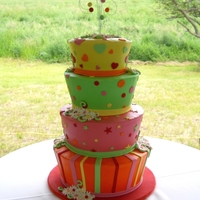 Mandy My FAVORITE cake to date -- so much fun! I love brides who are a little unconventional. Cake is 5-9-11-13. Yellow cake is straberry with...