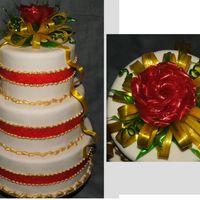 Pulled Sugar Rose And Bow 