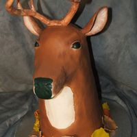 Deer Head Everything is cake except the snout which is rice krispies and the antlers and ears which are modeling chocolate.