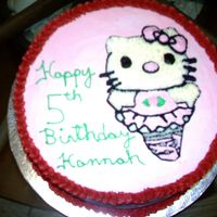 Hello Kitty this is a cake a did for a co-workers dgt's birthday vanilla cake with bc icing