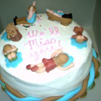 Fondant Figures this was for a co-worker who was leaving our section i made a figure for each one of us in our section. i loved making these. iced in bc...