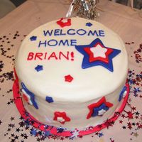 Homecoming I made this cake for my husbands homecoming from Afghanistan. It is buttercream with fondant accents. This cake was inspired by some...