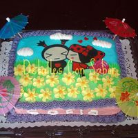 Pucca & Garu the picture of Pucca & Garu is edible paper.