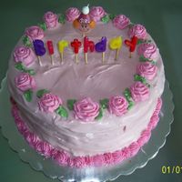 Happy Birthday Claudia this is my first cake after Wilton II, everybody like it, and me too!!