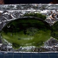 Big Mouth This was made for my brother-in-law who loves to fish. I had a little trouble with the lips and they turned out too big. Ah well. The fish...