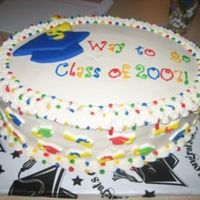 Preschoolgraduation1.jpg This was for a kindergarten graduation. Grad hat is made from fondant. I found a small snack tray shaped like a graduation cap at the party...