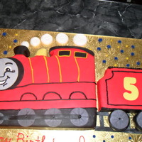 James The Train Carved and covered with fondant.