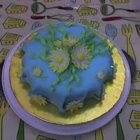 Spring Flower Cake I made it for my 25th birthday. I love the flowers I made everything by hand,