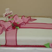 Baby Girl Christening Cake 