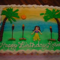 Luau Birthday All buttercream 11x15. For a luau birthday party!