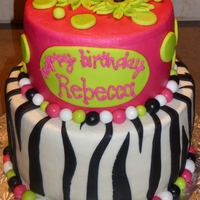 Zebra Cake W Gerbers 