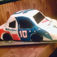 Valvoline Nascar Cake My son works for Valvoline and they were trying for a record number of oil changes today, so I baked them a cake to celebrate! I took an 11...