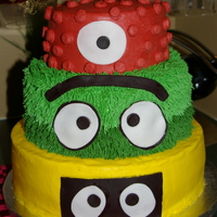 Yo Gabba Gabba Tiered Cake Inspired online - this was a Yo Gabba Gabba cake for a four year old. He loved it. It was a LOT of cake though. BC icing for the entire...