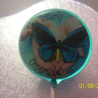Blue Butterfly Lollypop There was no other place to put this so we put it here. I got permission from my mentor, as we worked together on getting the technique for...
